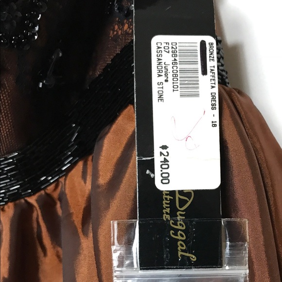 Mac Duggal Couture Bronze Taffeta Strapless Dress - Picture 7 of 8